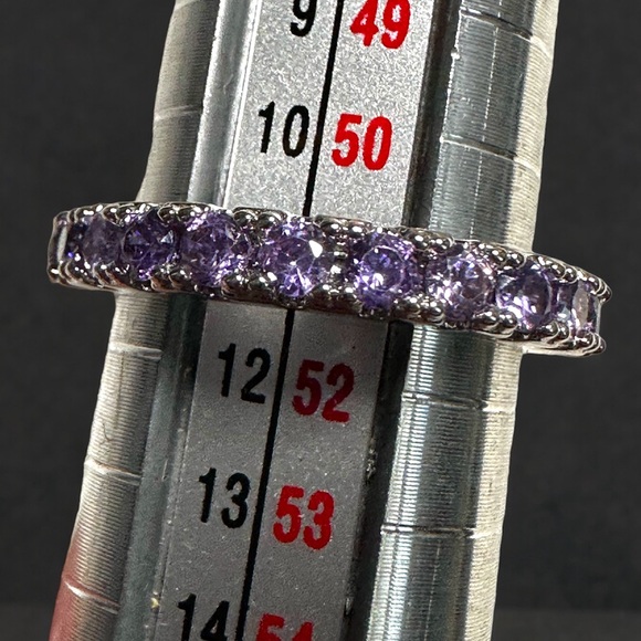 Amethyst Eternity Wedding Ring - Picture 4 of 9